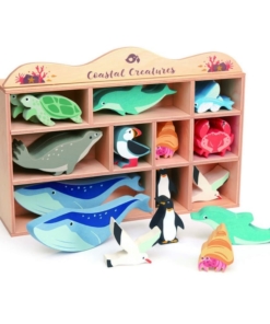 Tender Leaf Toys Coastal Animals in Wooden Display Unit