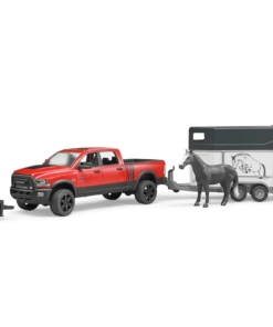Bruder Ram 2500 Power Wagon And Horse Trailer And Horse