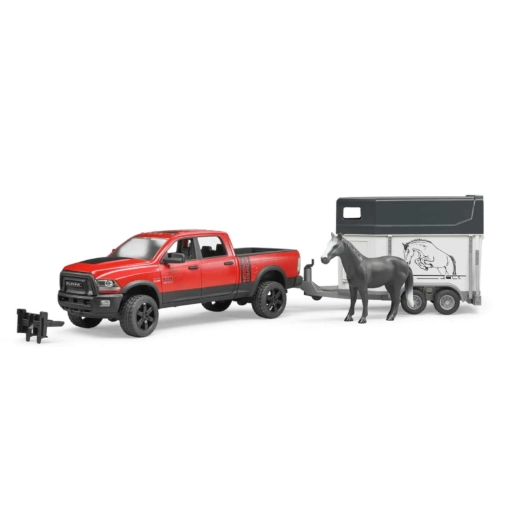 Bruder Ram 2500 Power Wagon And Horse Trailer And Horse