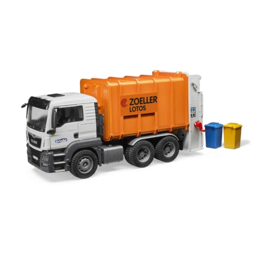 Bruder MAN TGS Rear Loading Garbage Truck Orange